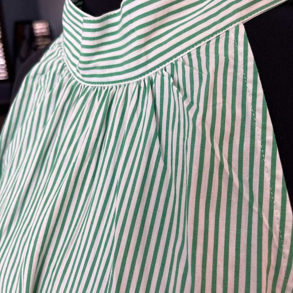 J. Crew Green Striped Sleeveless Blouse - Picture 4 of 6